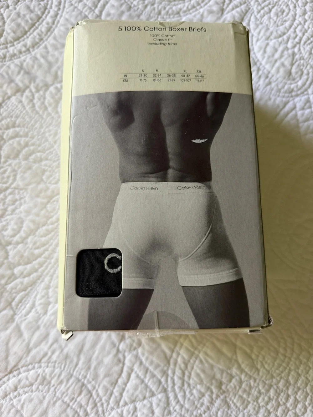 Calvin Klein Men's Cotton 5 Boxer Briefs - Black NEW